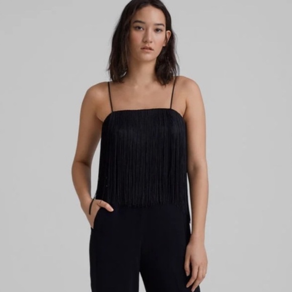 NEW Club Monaco Black Fringe Jumpsuit NWT - Picture 4 of 10